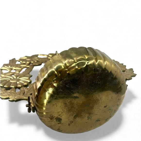 Vintage japanese Buddhist altar solid brass lantern plant holder garden decor - Picture 8 of 10